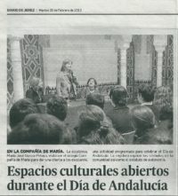 2013-02-26 Diario de Jerez. La Alcaldesa inaugura actividades de Andalucia