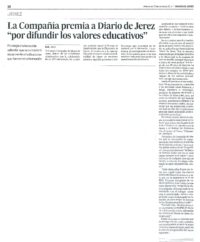 2014-06-25 Diario de Jerez. I Premio Compañía de María